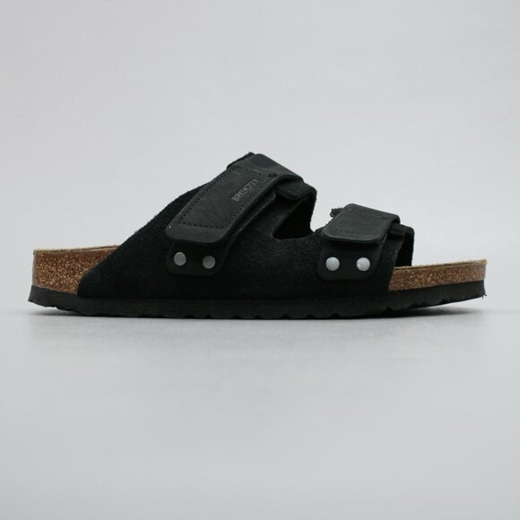 Birkenstock 38 Ladies 7 Narrow Uji Back Nubuck 2-strap Hook Loop Slides Sandals - Picture 4 of 11
